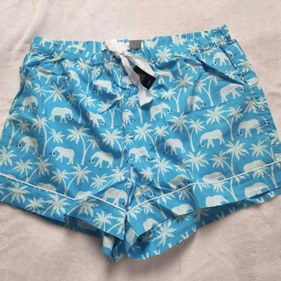 New women'sL 2X J Crew Factory elephants pajama set top & shorts